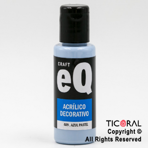 ACRIL.DECOR.EQ 409 AZUL PASTEL 50ML X 6 UNIDADES